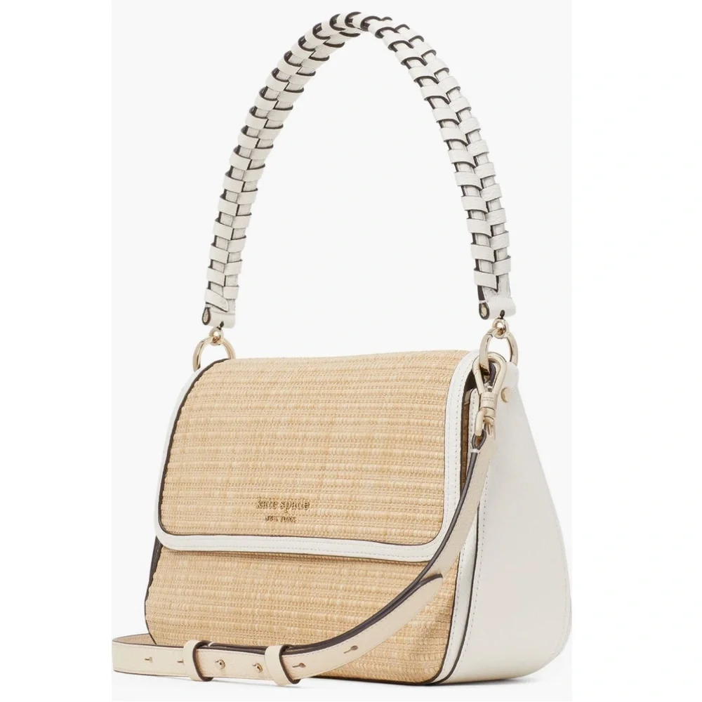 NWT - Kate Spade Woven Straw Convertible Bag